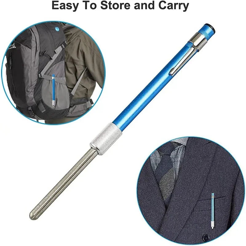 400 Mesh Fishing Hook Sharpener Pen Sharpener High Quality Outdoor Tool Diamond Pen Shaped Knife Sharpener Hand Tool