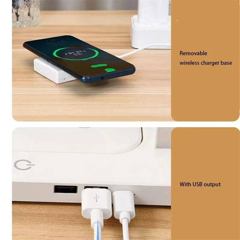 INS LED Night Light Anti-Gravity Physics Balance Suspension Table Desk Lamp Phone Wireless Charger Home Decor Bedside Lighting