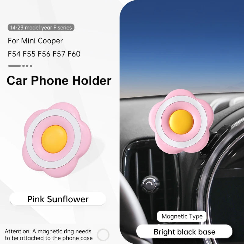 Car Phone Holder Wireless Charger For Mini Cooper F56 F55 F54 F60 F57 2014-2023 Central Control Mobile Phone Bracket Accessories
