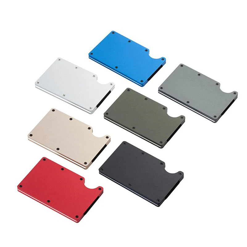 RFID Minimalist Wallet Men Women Slim Credit Card Holder With Money Clip Anti Theft Design For Commuting BusinessGood Quality
