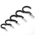JUIDINTO 10-30pcs Cup Hook Screws 1/2"-2" Screw-in Hook Ceiling Tapping Screw Hook Carbon Steel for Kitchen Hanging