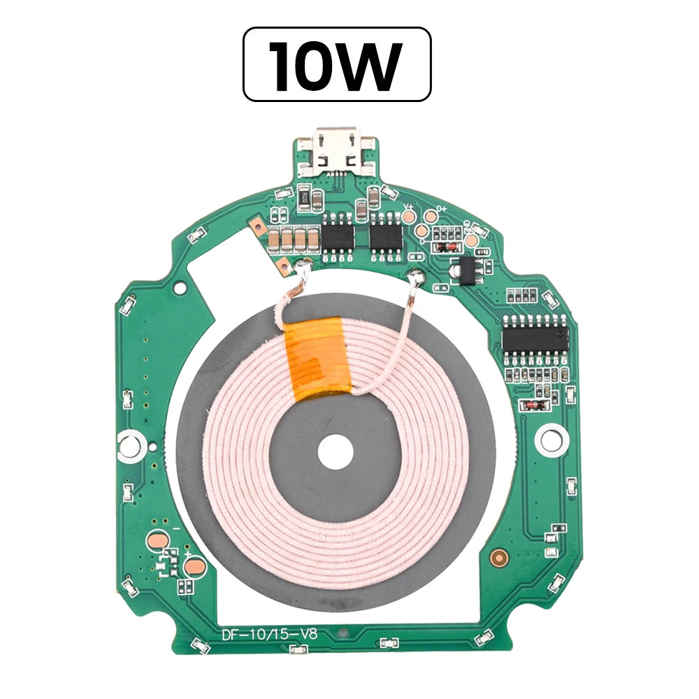 10W 15W High Power Wireless Charger Transmitter Module Type C Micro USB + Coil QC/PD For QI Standard Fast Charging Circuit Board