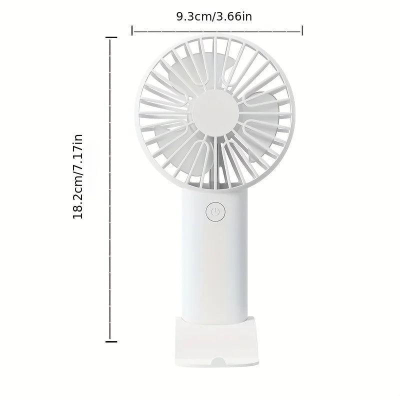 Summer Fashion Mini USB Charging Handheld Fan Desktop Small Fan With Mobile Phone Holder Portable And Simple Outdoor Small Fan