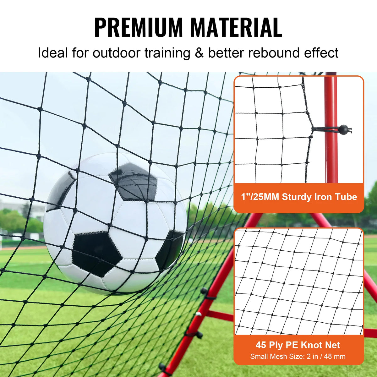 VEVOR 39X39FT Soccer Rebounder Rebound Net Portable Football Training