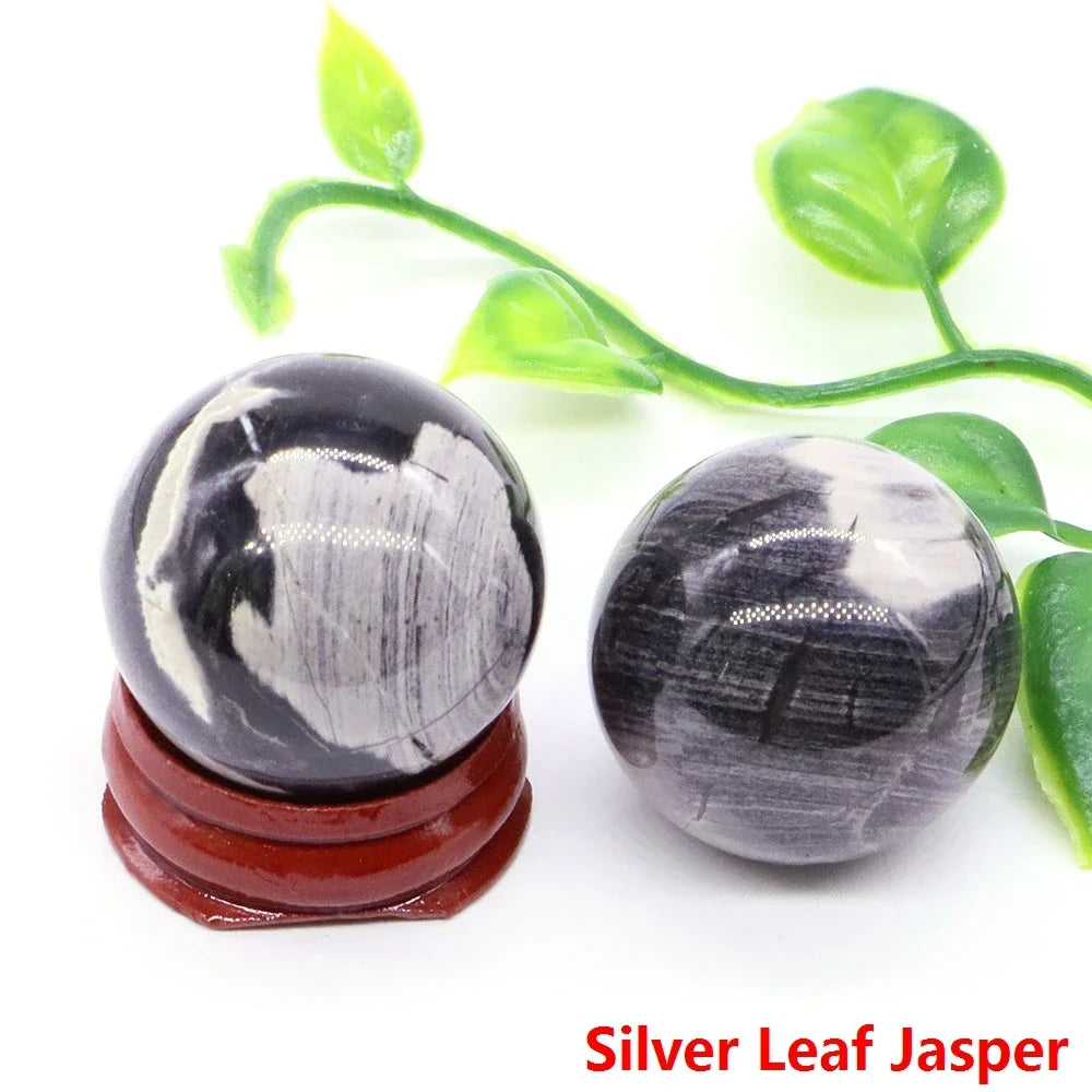 30MM Crystal Ball Natural Reiki Healing Quartz Stone Globe Energy Gemstone Fengshui Sphere Wicca Chakra Massage Home Decor Gifts