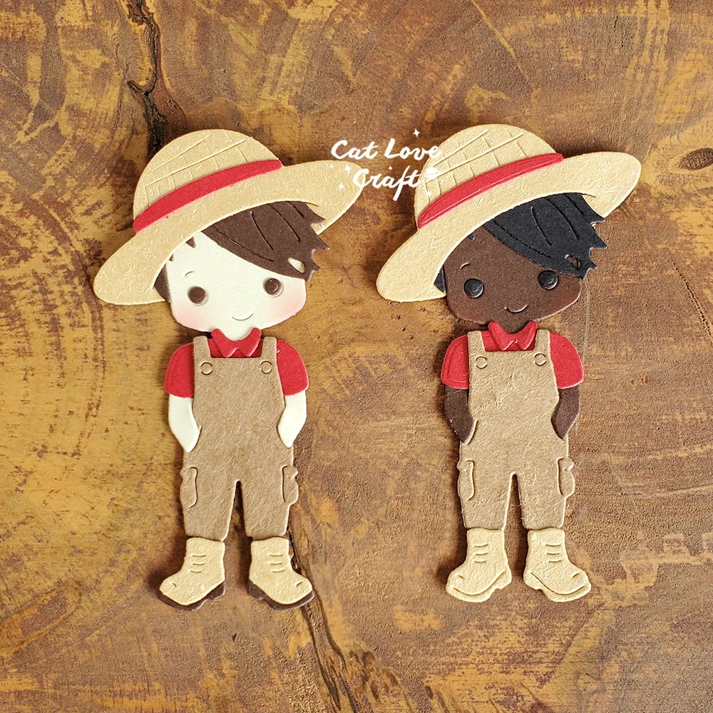 Catlove Farm Fall Harvest Autumn Boy Metal Cutting Dies Scrapbooking Stencil Die Cuts Card Making DIY Craft Embossing New 2022