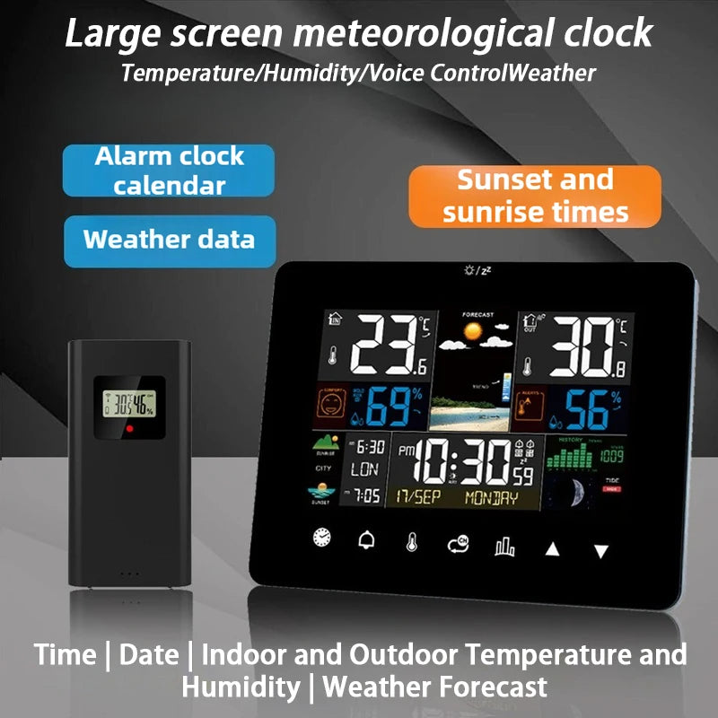 Color Screen Electronic Clock With Weather Forecast