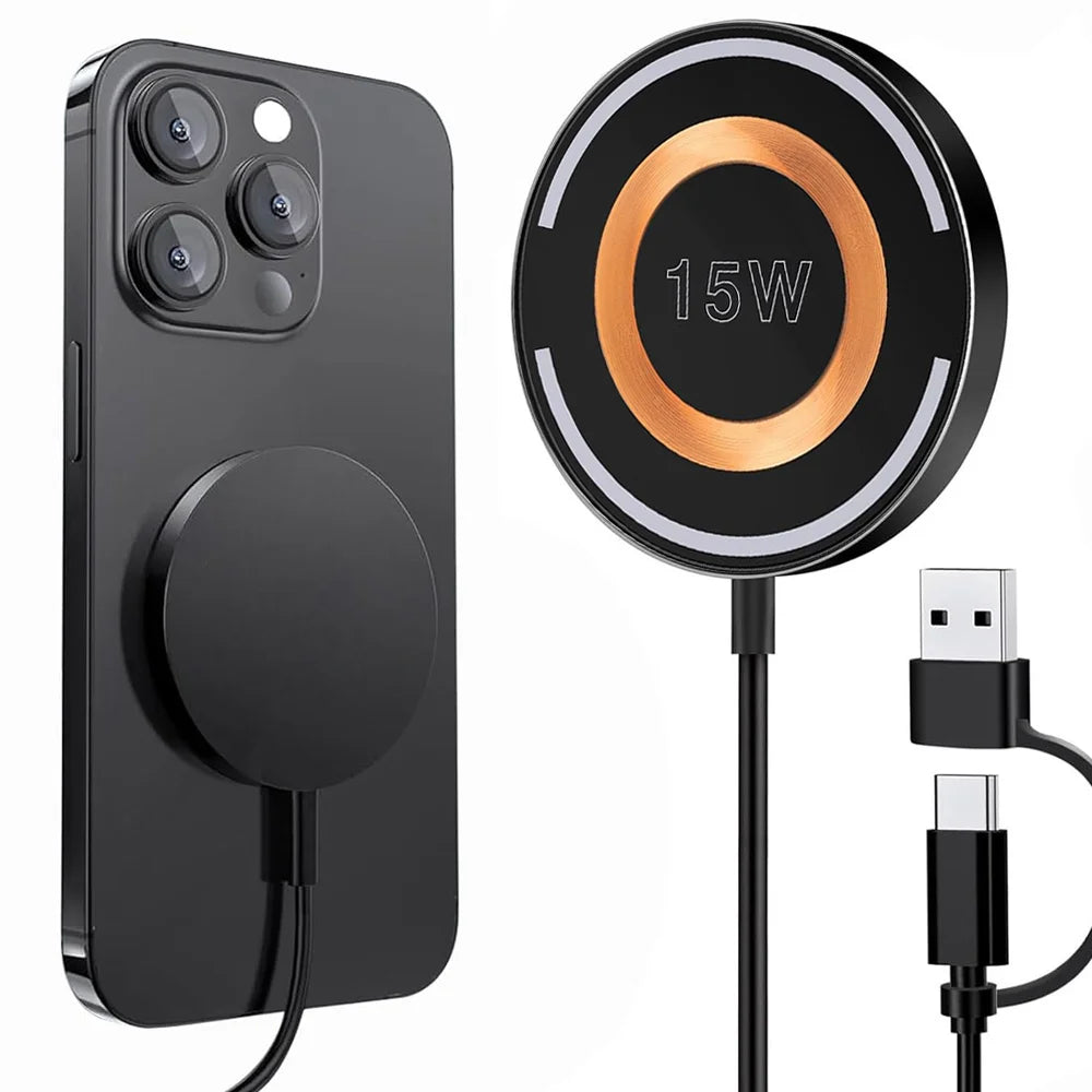 Essager Magnetic Wireless Charger Pad Fast Charging Qi Adapter for iPhone 17/16/15/14pro Max Xiaomi Pad PD Compatible