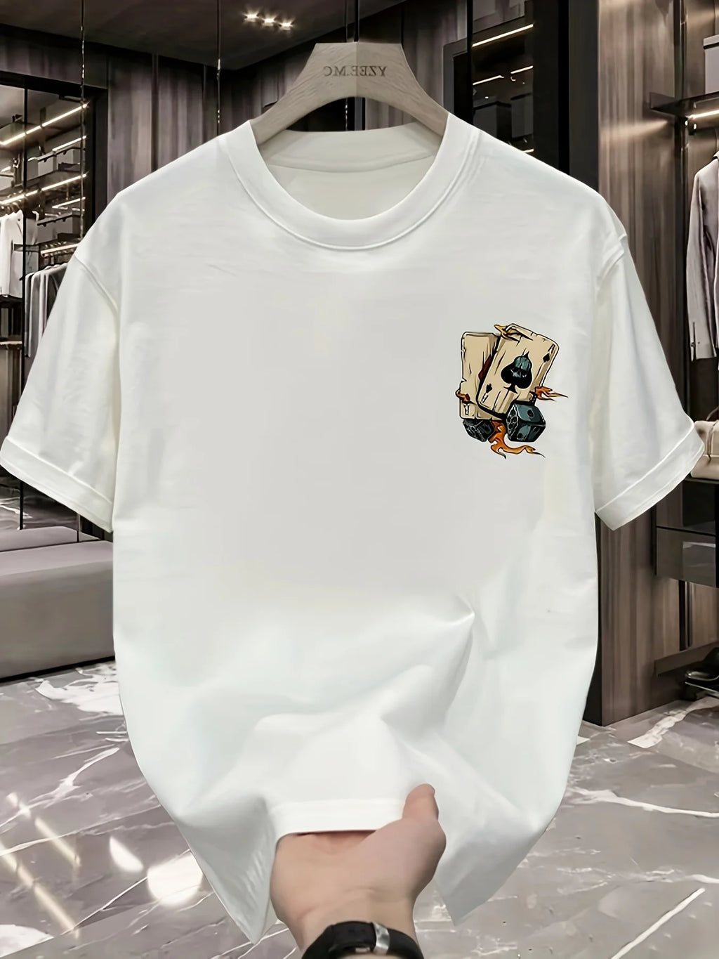 Men's Summer 100% Pure Cotton Fashionable Casual Loose Creative
