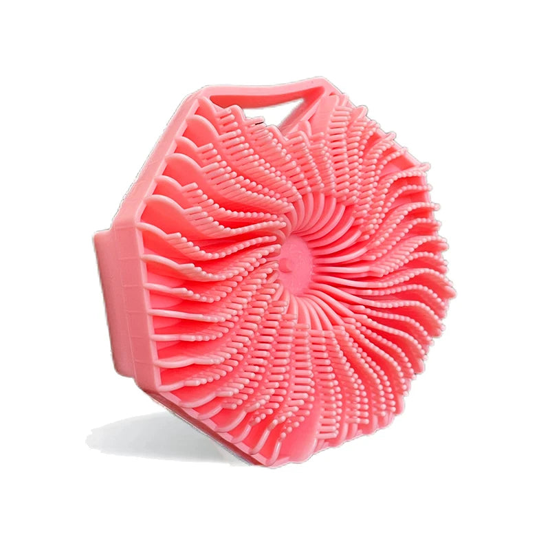 1pc Soft Silicone Exfoliating Brush Cleanser Manual Body Cleansing Scrubber Shower Gentle Massage Bath Brush For Men Woman