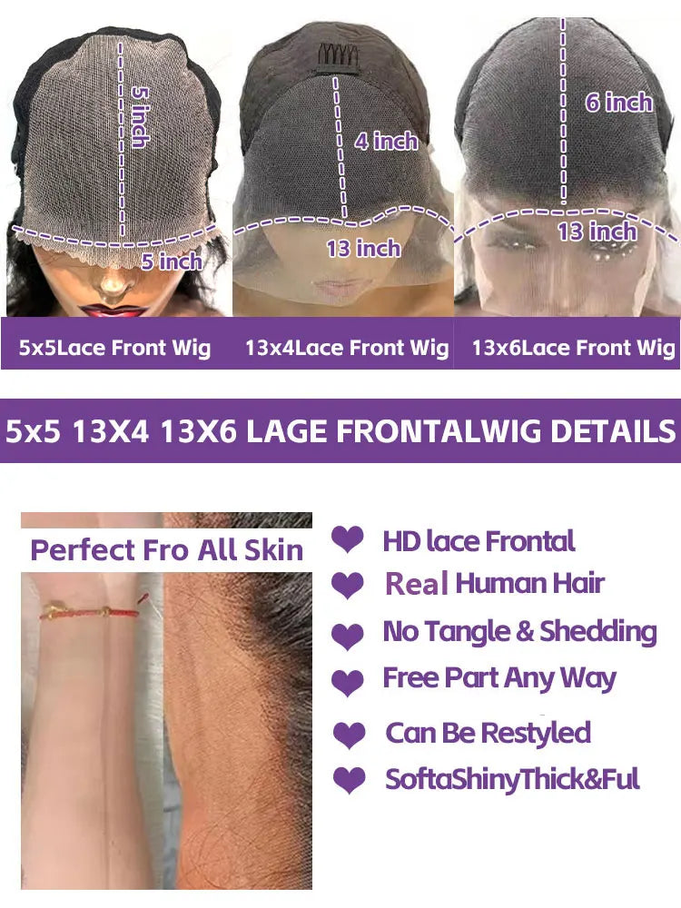 250% Density Curly Lace Front Wig, Pre-Plucked