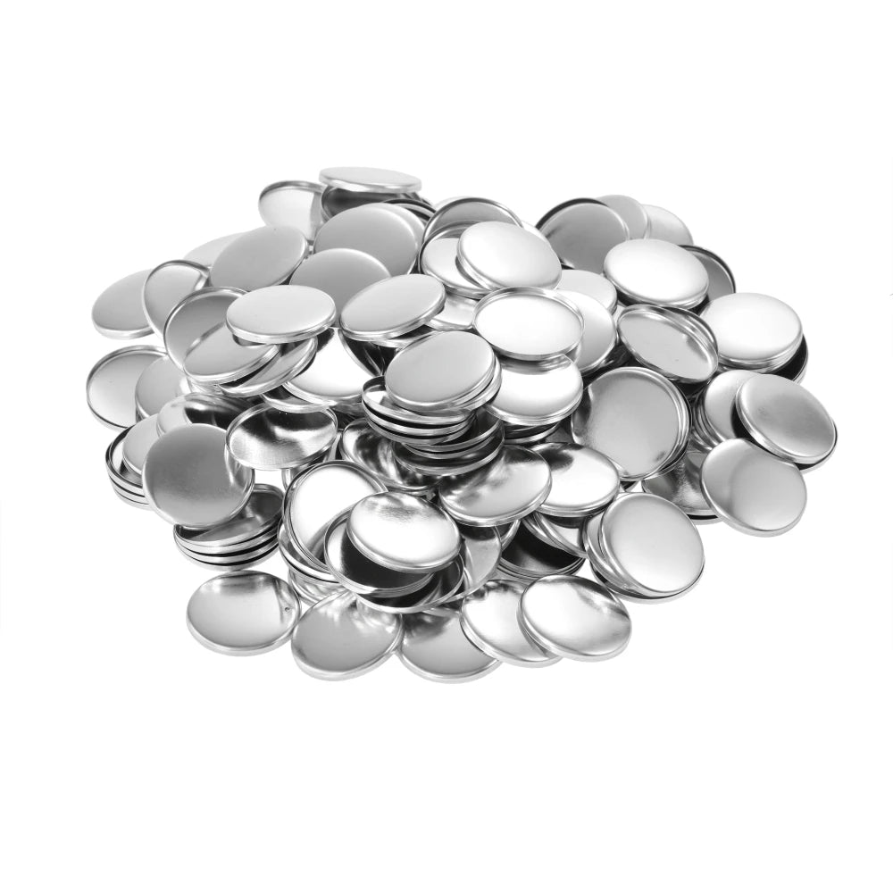500Pcs Round Button Badge Parts Material 25mm 37mm 44mm 58mm DIY Badge Supplies Aluminum Top Plastic Clip Bottom & Plastic Film