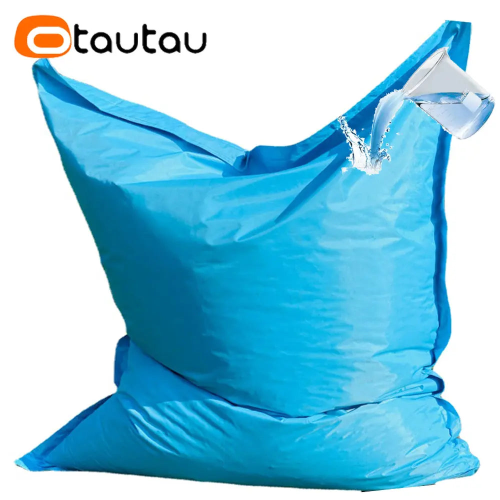 OTAUTAU Retangular Swimming Pool Floating Bean Bag Pouf Cover No Filler Waterproof Beach Pillow Sac Salon Sofa Bed Chaise Lounge