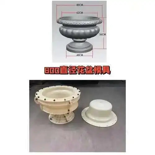 Plastic Thickened ABS Flowerpot Mold Cement Mold for Garden Balcony Fence Square Column Pier Roman Column Concrete Bonsai Mold