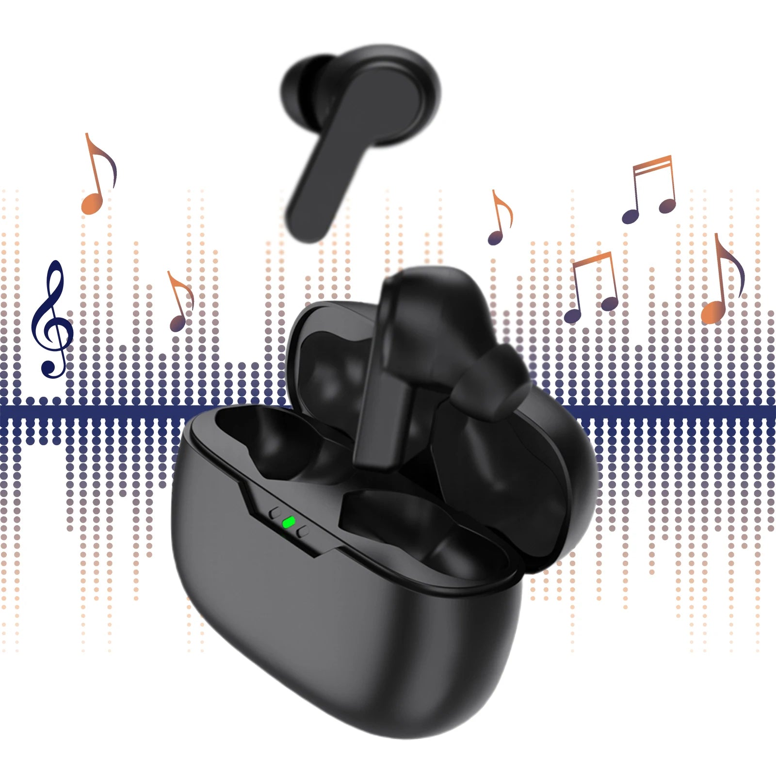 For JBL Vibe Beam Charging Case 600mAh Bluetooth Wireless Charger Box Replacement Type-C Port Portable Earbuds Replace Supplies
