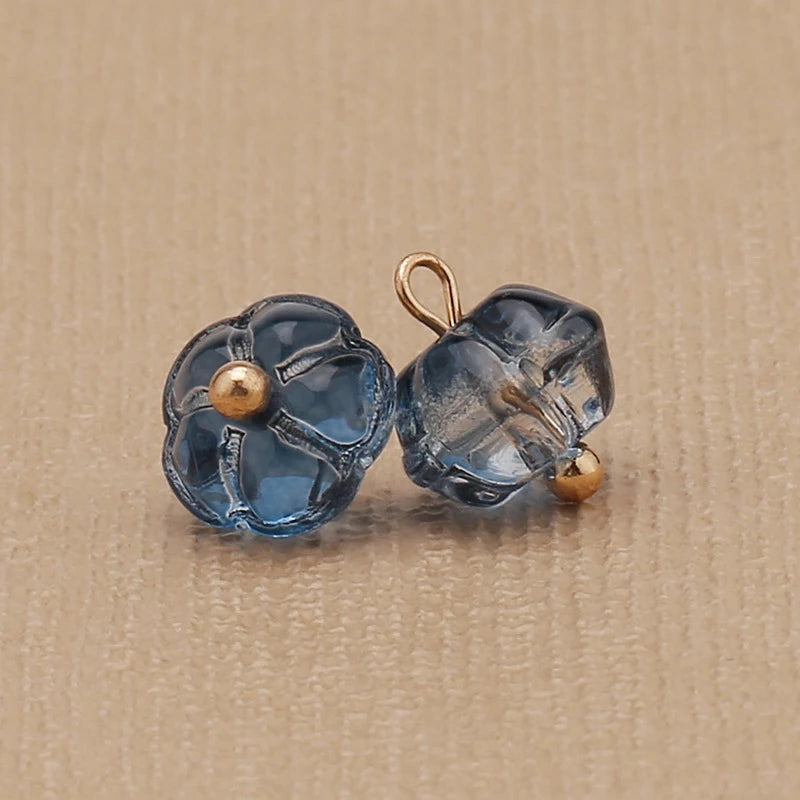 Glass Imitation Jade Mushroom Buttons Exquisite Retro Shirt Button Buckles for Cheongsam Cardigan Decor Sewing Scrapbooking