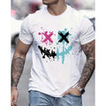 Men&amp;apos;s Geometric Print T-Shirt - Summer Business Casual Short