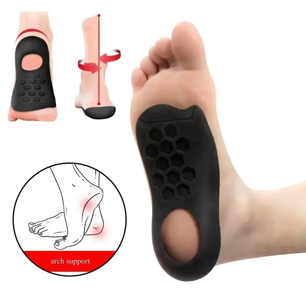 1 Pair Orthotic Insoles For Flat Feet O-Shaped Legs And Plantar Fasciitis - Unisex Arch Support Shoe Inserts