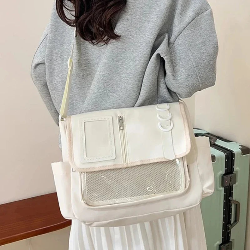 Y2K Japanese Harajuku School Bags for Girls Transparent Itabag