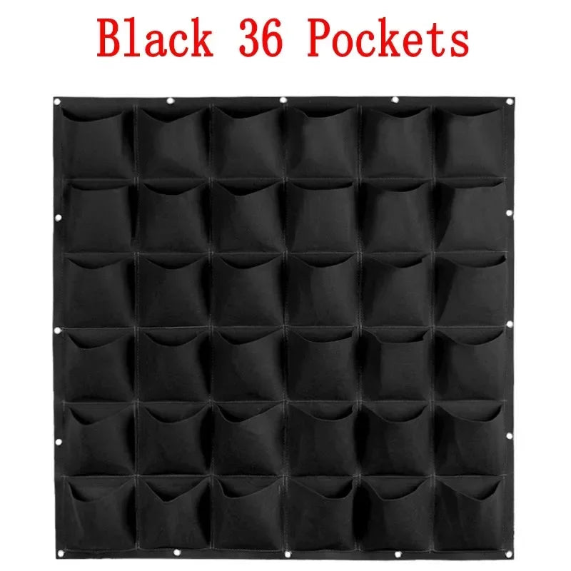 Wall Hanging Pockets Planting Bags Flower Pot Home Garden Grow Bag Garden Planter Vertical Seedling Plant Pot Home Decor Supply