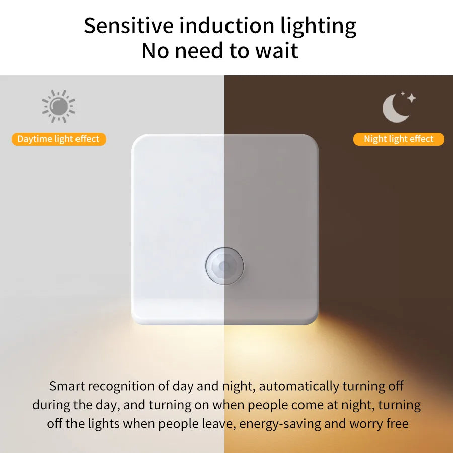 Motion Sensor LED Cabinet Light USB Rechargeable Stick-on Closet Stair Lights for Hallway Bedroom Kitchen Wardrobes Under Stairs