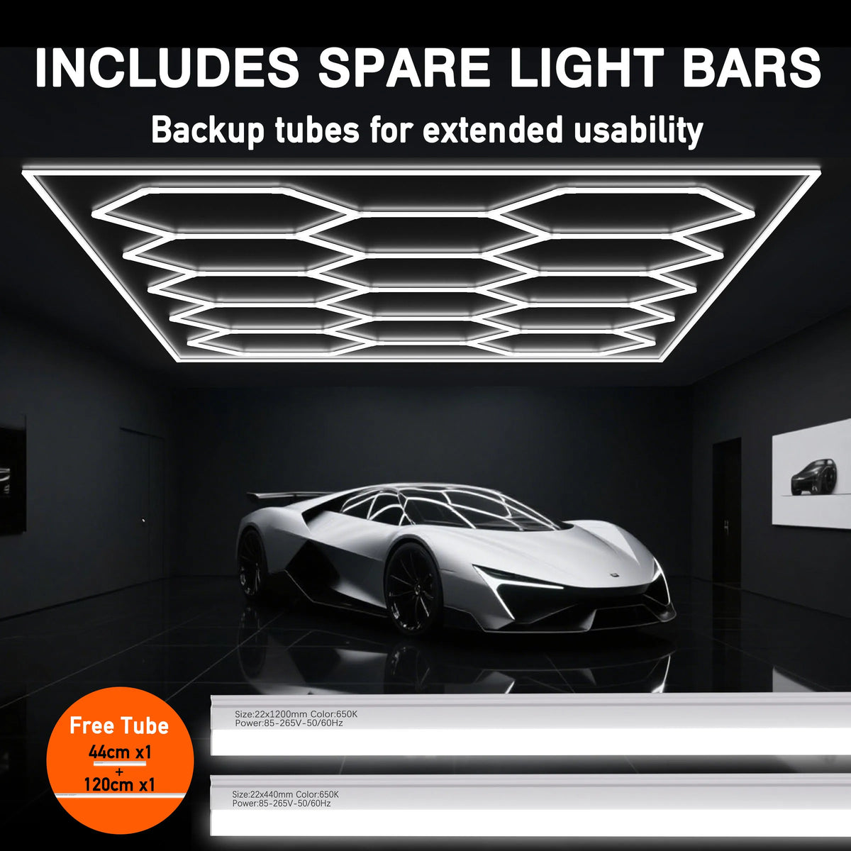 Hexagon LED Garage Light 700W 80000LM