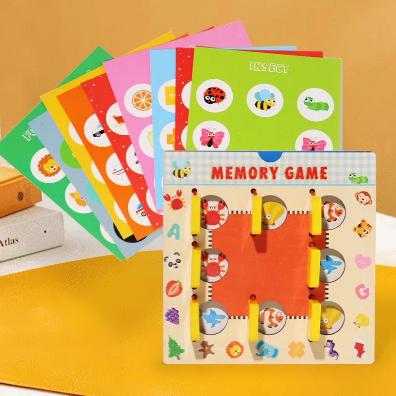 Montessori Memory Board Games Kid Creative Toy Pattern Matching Logice Thinking Brain Intellectual Challenge Game Educatioon Toy