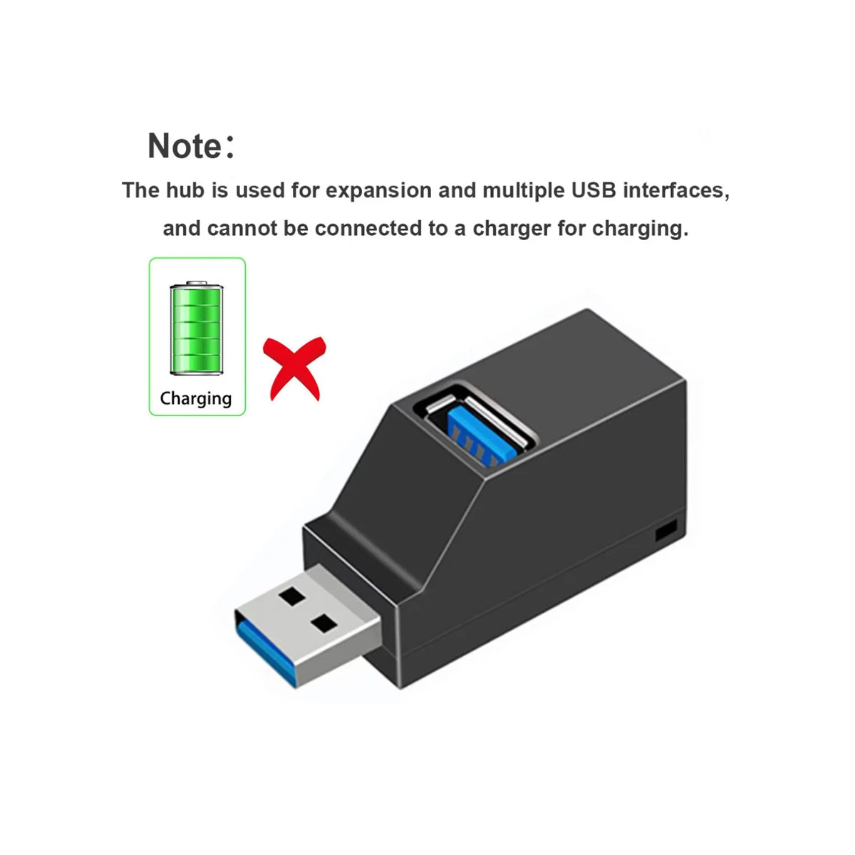USB 3.0 HUB Adapter Extender Mini Splitter Box 1 to 3 Ports High