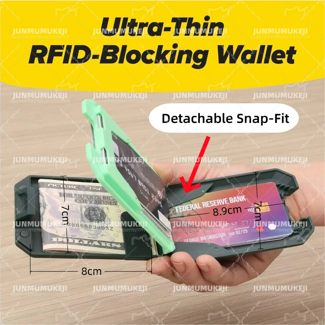 Wallets 4 RFID Blocking Wallet for Men with Removable Money Clip - Slim, Secure and Crush Resistant