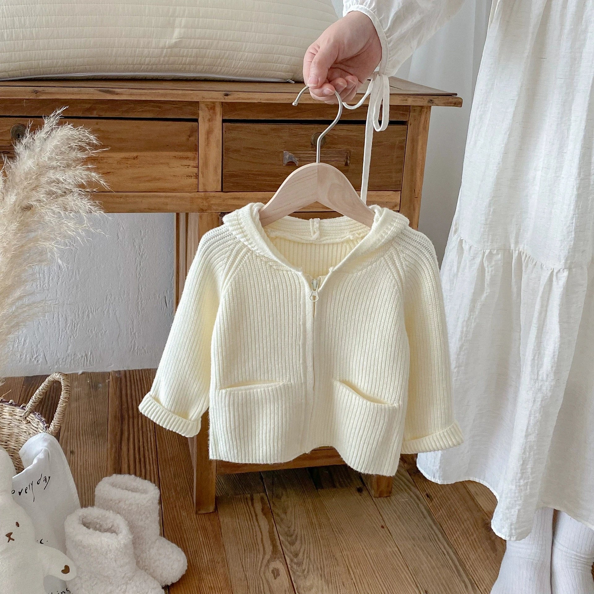 Autumn Baby Girls Hoodie Jacket Kids Sweater Long Sleeve Knitted Cardigan T-Shirt Children Tops Zipper Sweatshirt Child Coat