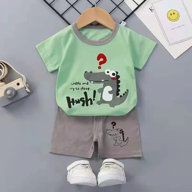 Children's Sets Mother Kids Clothes Boys Girl T-shirt Shorts