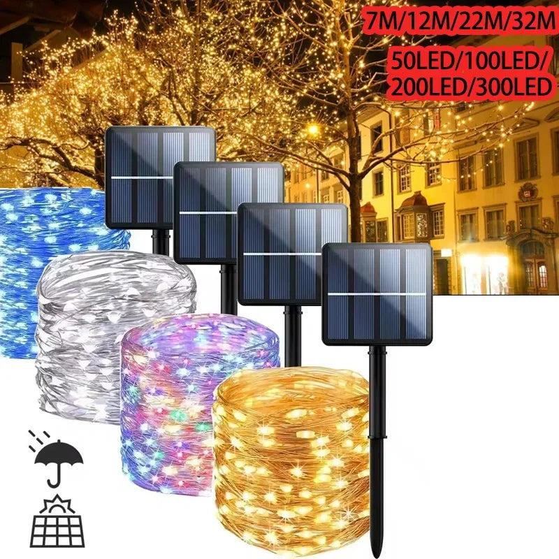 Outdoor Solar String Light 300/200/100/50 LED Fairy Garland 8