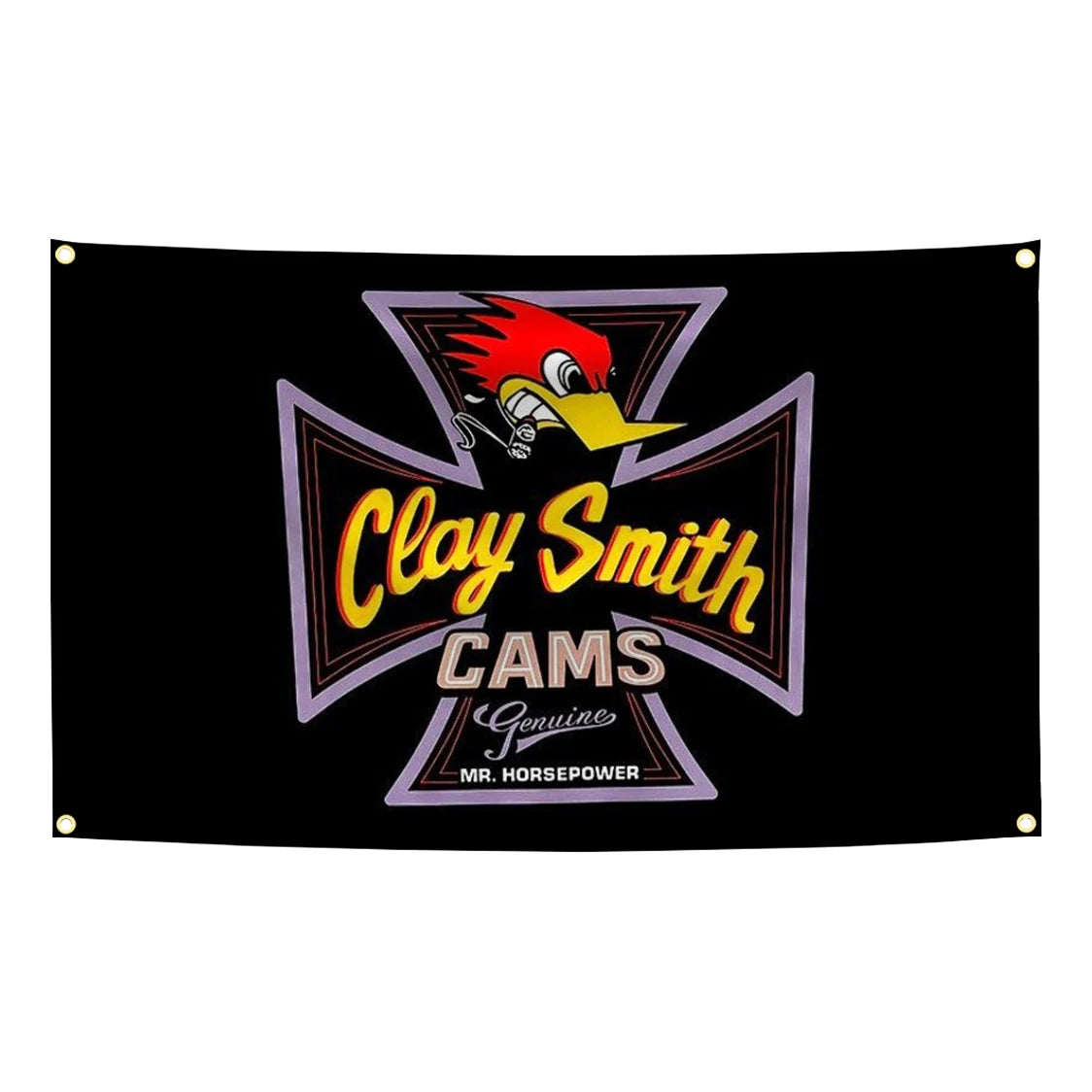 90x150cm Mr.Horsepower Clay Smith Cams Flag Tapestry Polyester Digital Printing Banner for Garage Wall Art Out Door Decoration