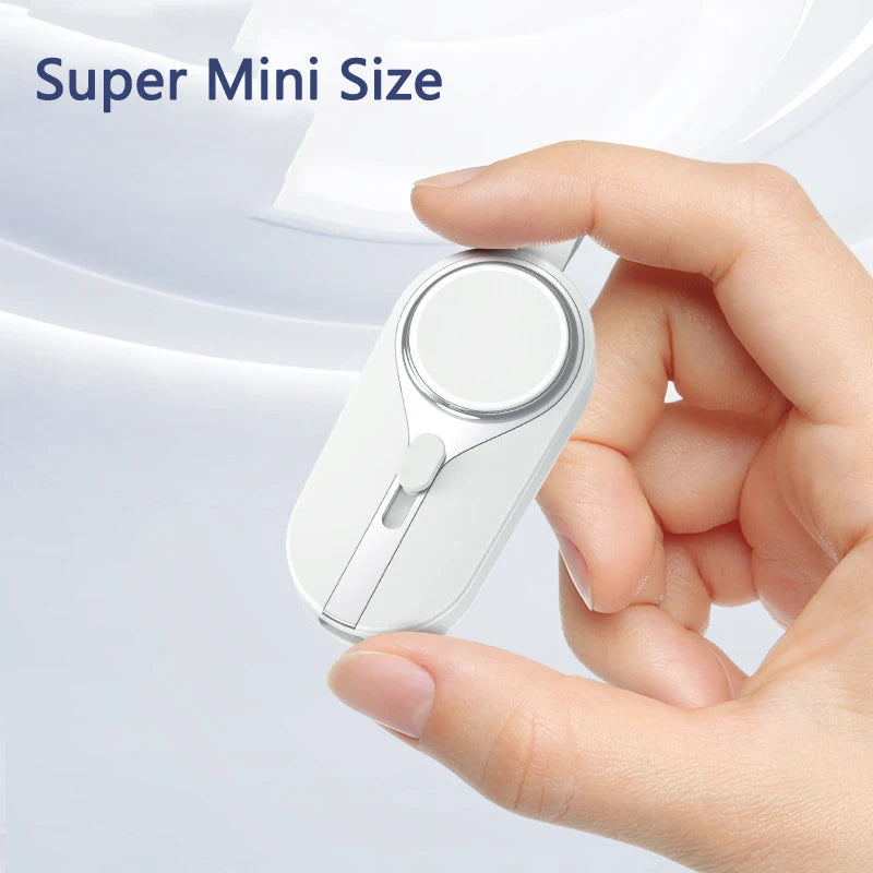 Mini Solar Power Bank 3000mAh Wireless Charger for Apple Watch 8 7 6 5 External Battery Charger for iPhone Samsung Huawei Xiaomi