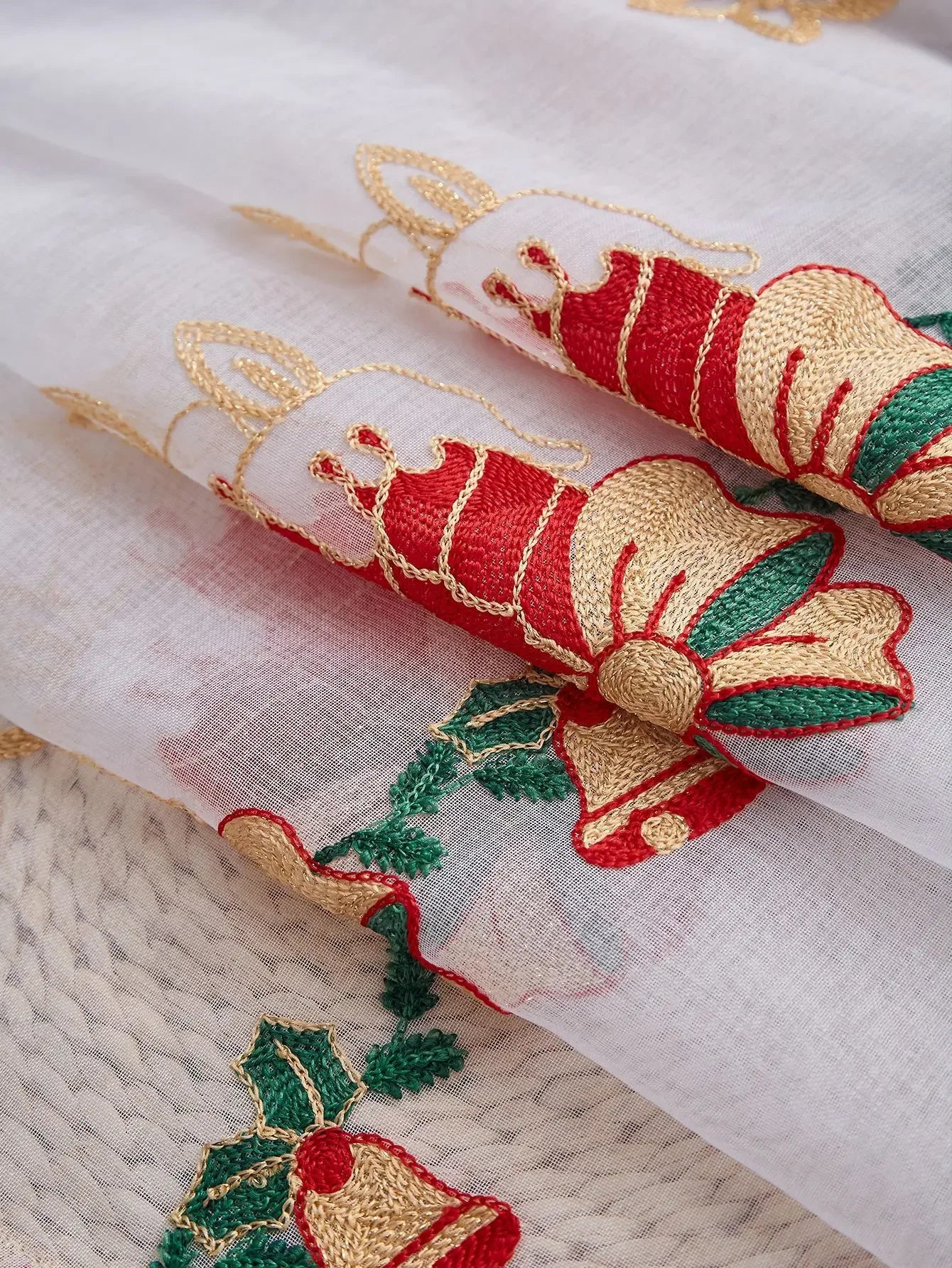 New Style of Snowflake Embroidered Window Screen Sweet Christmas Tulle Curtains Living Room Bedroom Transparent Yarn