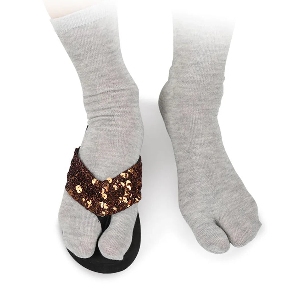 1-5Pair Japanese Style Two Finger Socks Unisex Clog Socks Polyester Toe Separation Socks Kimono Flip Flop Sandal Split Toe Sock