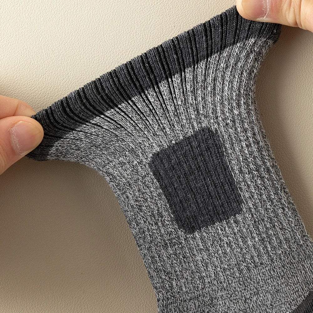 3 Pairs Fleece Toe Socks Men Autumn Winter Warm Five Finger Socks Man High Quality Cotton Sports Crew Socks Running