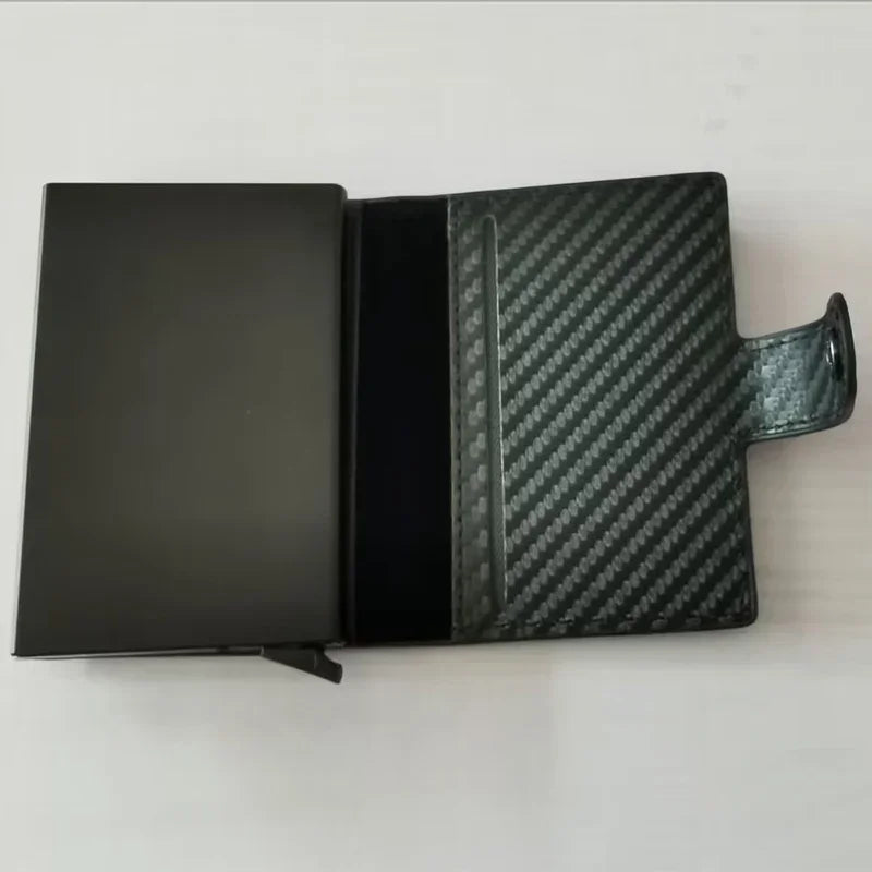 Rfid Carbon Fiber Credit Card Holder Wallet Money Bag Luxury Men Rfid Smart Metal Cardholder Case Slim Minimalist Wallet for Men