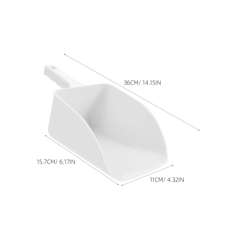 Ice Scoop Reusable Plastic Kitchen Shovel Smooth Grain Scoop For French Fries Rice Flour Serving Food Storage