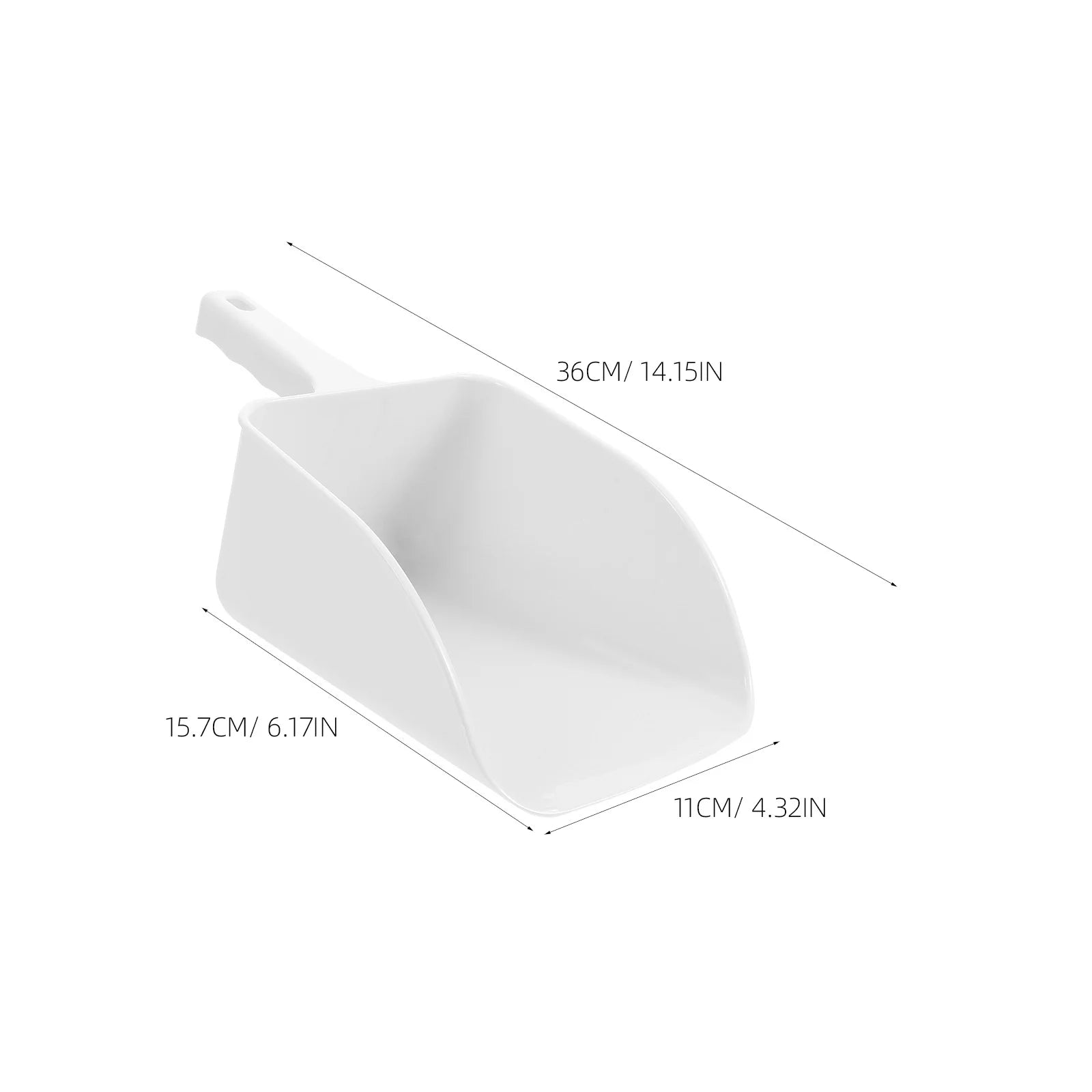 Ice Scoop Reusable Plastic Kitchen Shovel Smooth Grain Scoop For French Fries Rice Flour Serving Food Storage