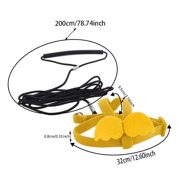 Adjustable Parrot Bird Harness Leash Set Anti-bite Training Harness Parrots Outdoor Flying Rope Cockatiel Small Birds Supplies
