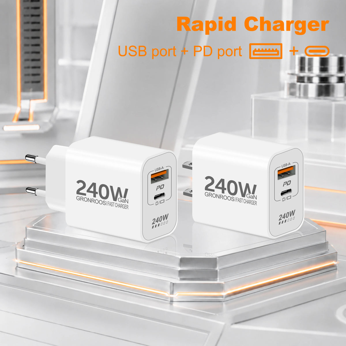 240W GaN PD USB C Charger For iPhone 17