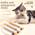 Stick Cat Toys Teeth Cleaning Wood Raffia Sisal Relax Toy Accessories Cat Sticks Self Entertainment Pet Supplies Pet Cat Toy