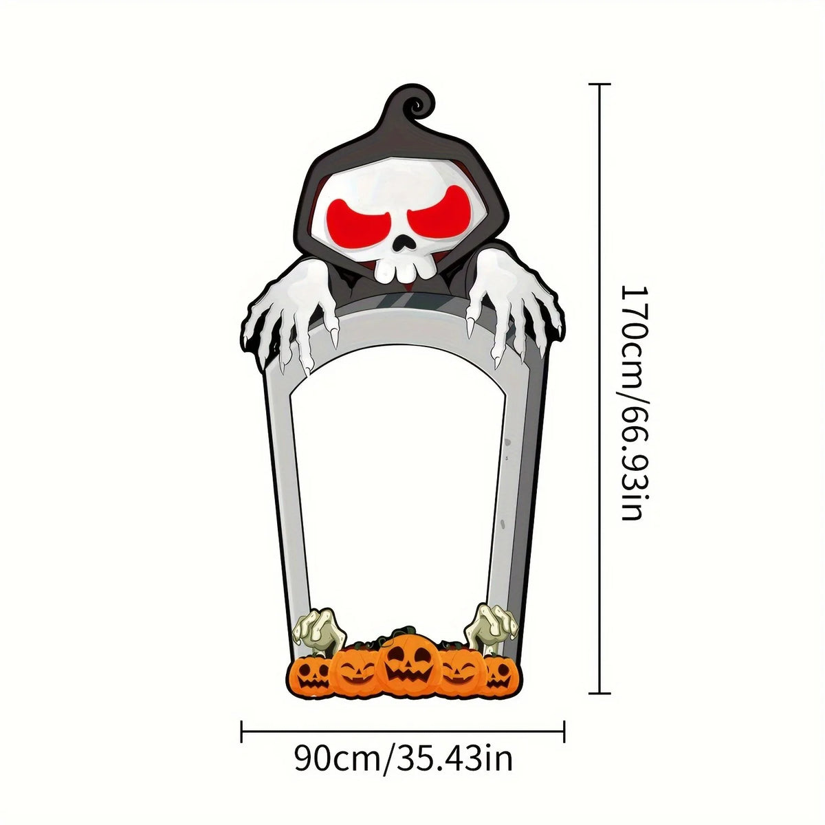 Halloween Terror Skeleton Tombstone Hollow Banner Party Decoration Supplies Photography Props Home Outdoor Decoration