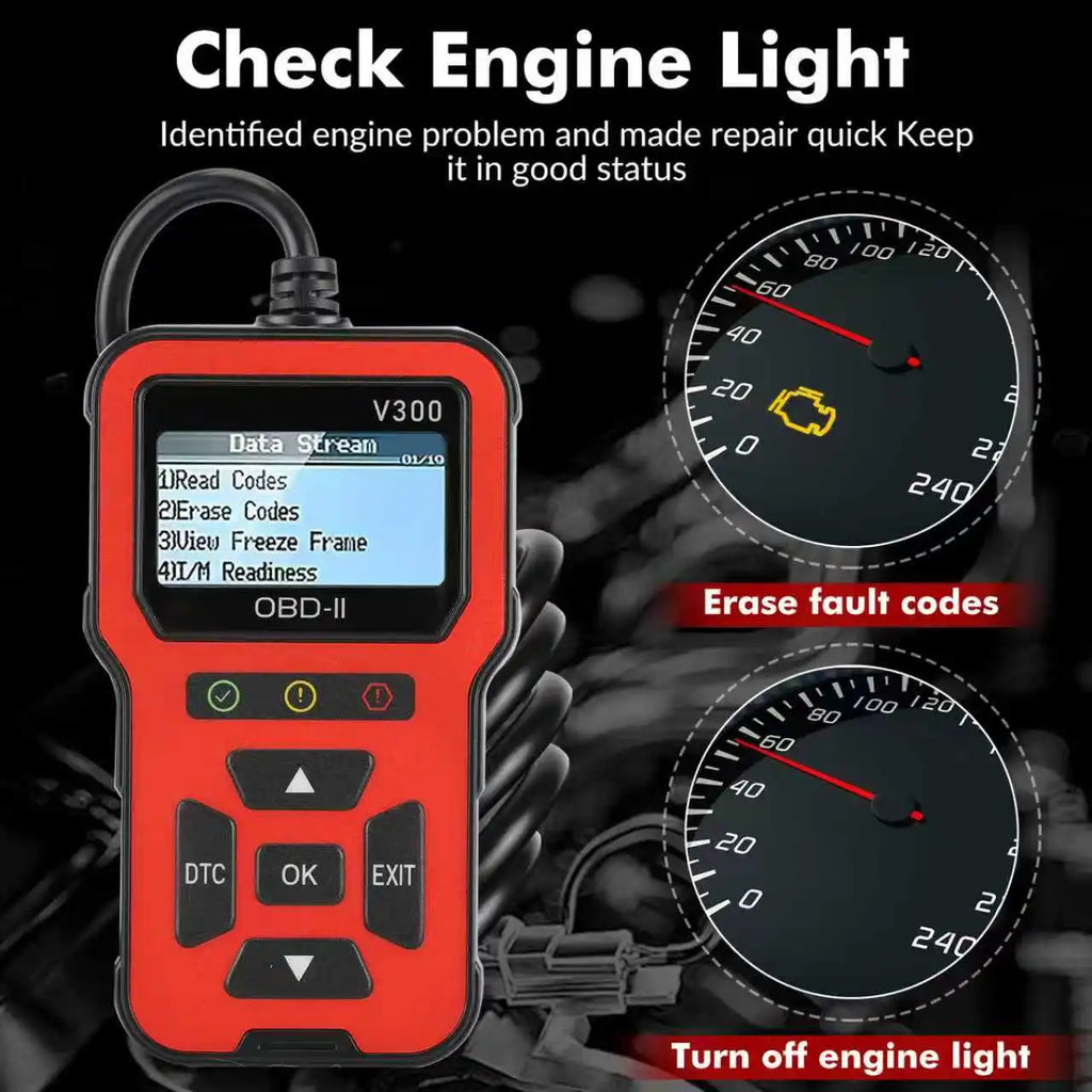 V300 OBD2 Scanner Auto Car Diagnostic Tool with Color