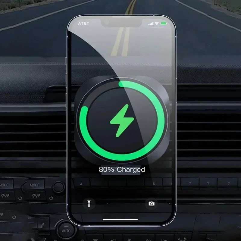 VIKEFON Magnetic Car Wireless Charger Stand Magnet Car Phone Chargers Holder Mount For iPhone 15-12 ProMAX Fast Charging Station