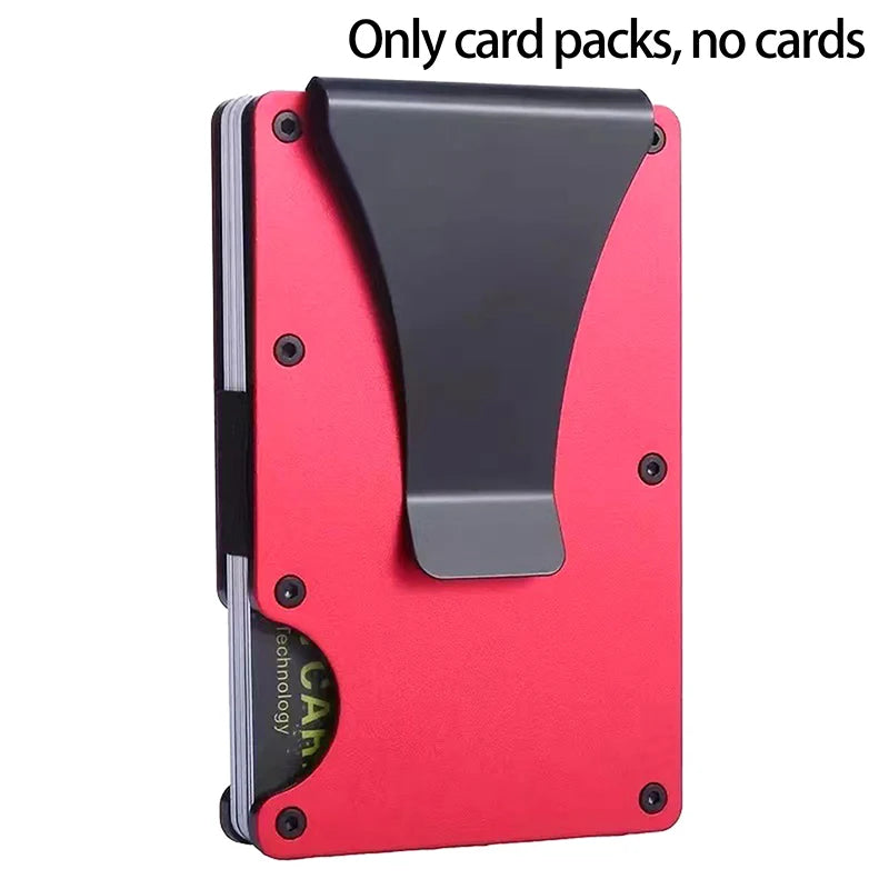 RFID Minimalist Wallet Men Women Slim Credit Card Holder With Money Clip Anti Theft Design For Commuting BusinessGood Quality