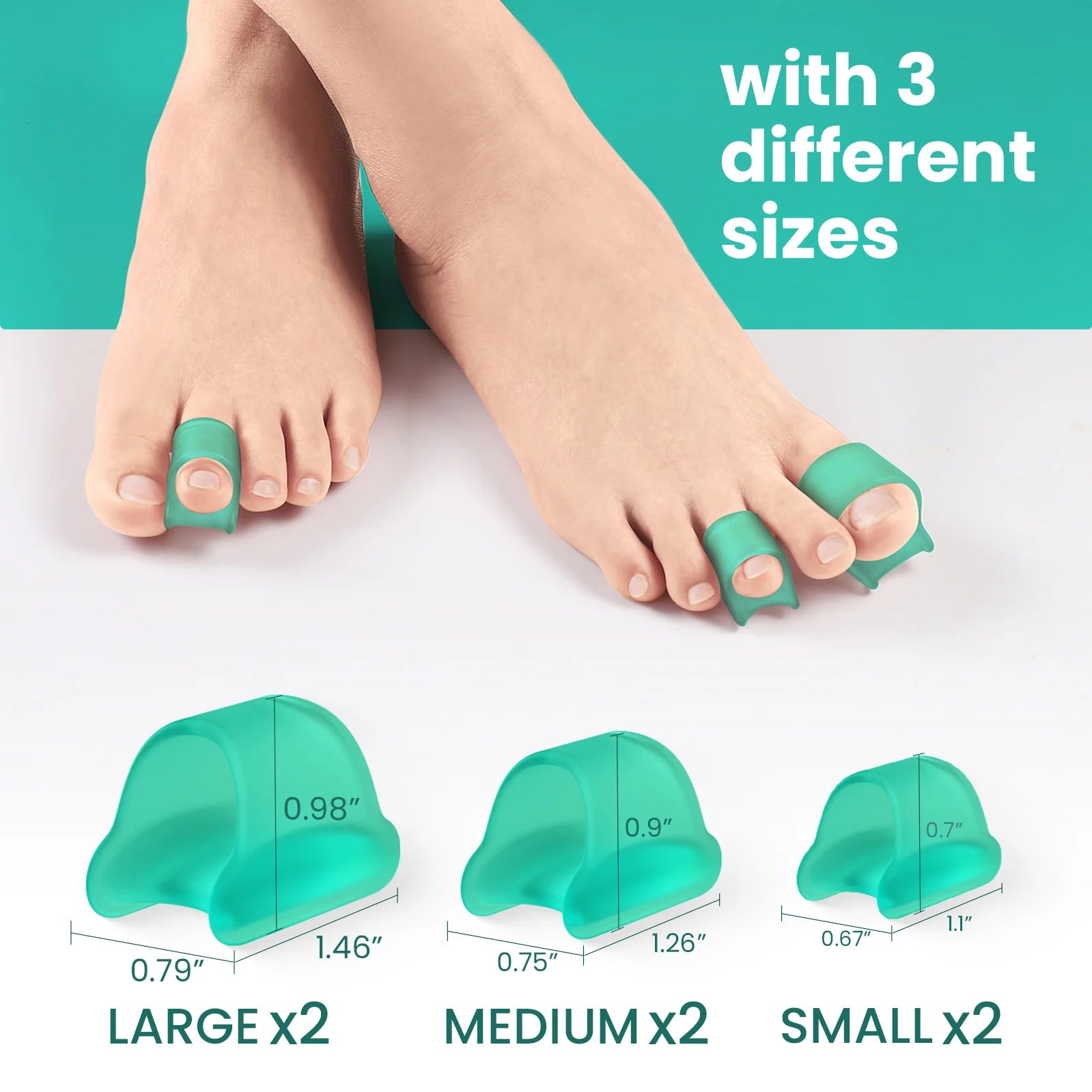 2Pcs Hammer Toe Straightener Gel Hammertoe Corrector for Curled Crooked Bent Claw Toes Lift Toe Tip Foot Care Tool Toe Cushion