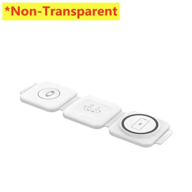 3 In 1 Magnetic Wireless Charger 30W Fast Charging Station Pad Foldable Phone Chargers Stand for iPhone 16-12 IWatch 8 7