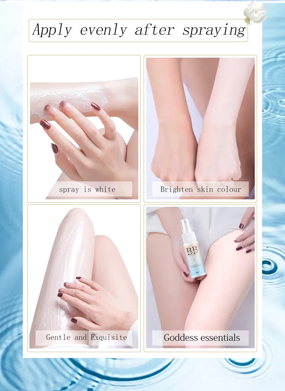 20ML BB Whitening Spray Skin Brightening Moisturizing BB Cream Face Foundation Nourishing Skin Care Beauty Cosmetics